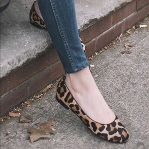 Steve Madden round toe leopard print flats size 8